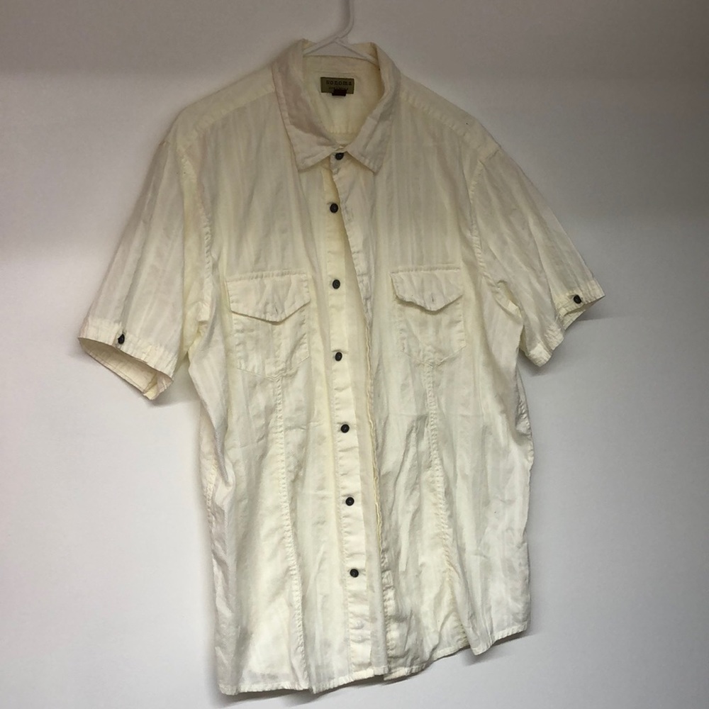 Men’s XL Short Sleeve Lightweight Short Cream